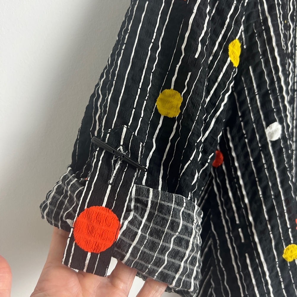 Moonlight Polka Dot Stripe Toggle Button Front Ro… - image 5